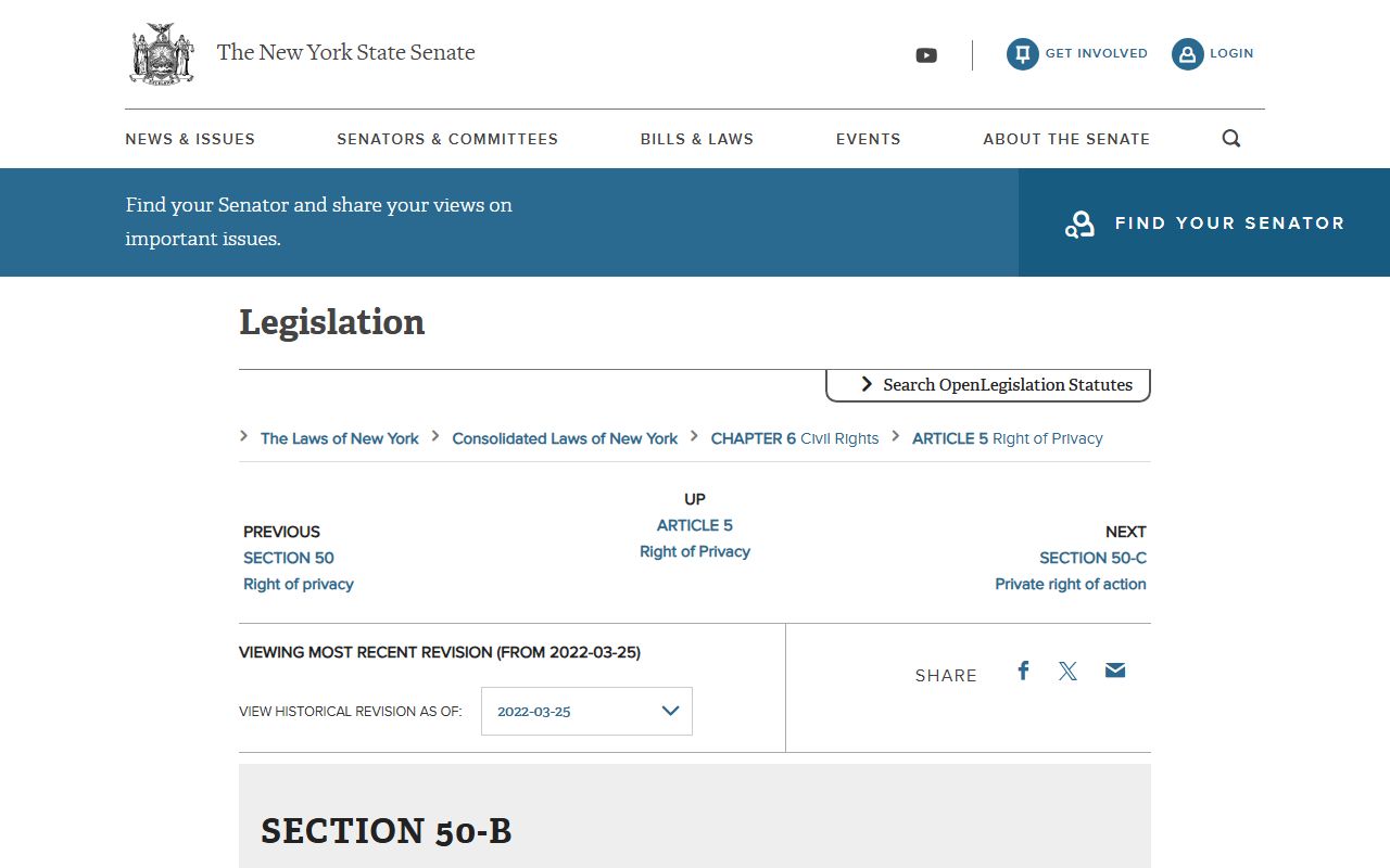 Civil Rights Law 50-b confidentiality statute for Orange County court records