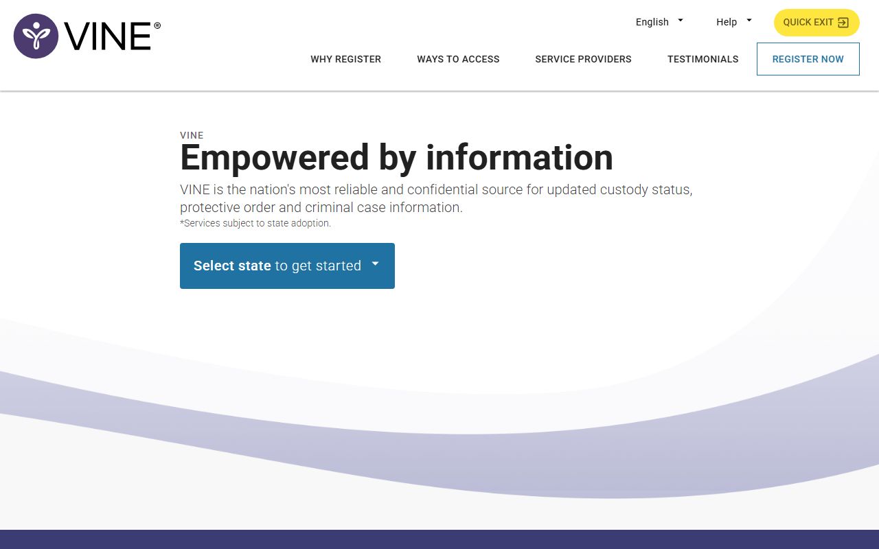 VINELink custody verification for Orange County inmate records